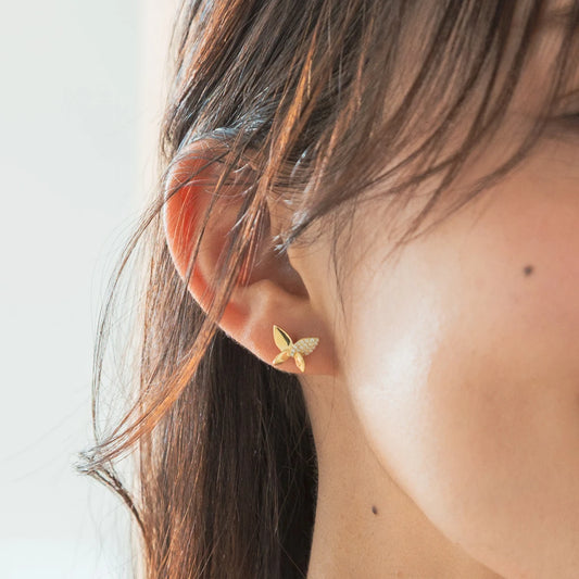 バタフライピアス(14K)